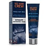 NO HAIR CREW Premium Enthaarungscreme für den Intimbereich - extra sanfte Haarentfernung für Männer, 100 ml